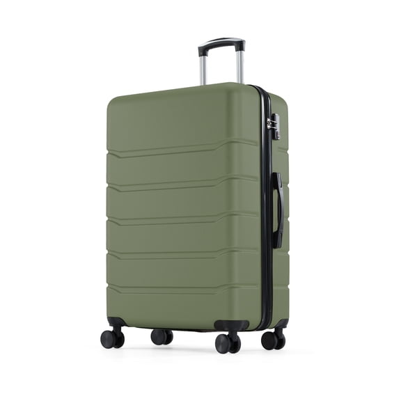edx Hardside Carry on Luggage with Spinner Wheels, Hard Shell ABS Suitcase, 20-Inch Lightweight Expandable Rolling Luggage, Green