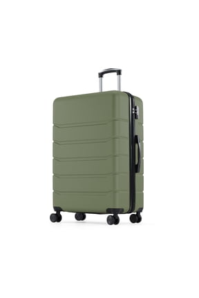 Hardside Carry on Luggage with Spinner Wheels, Hard Shell ABS Suitcase, 20-Inch Lightweight Expandable Rolling Luggage, Green