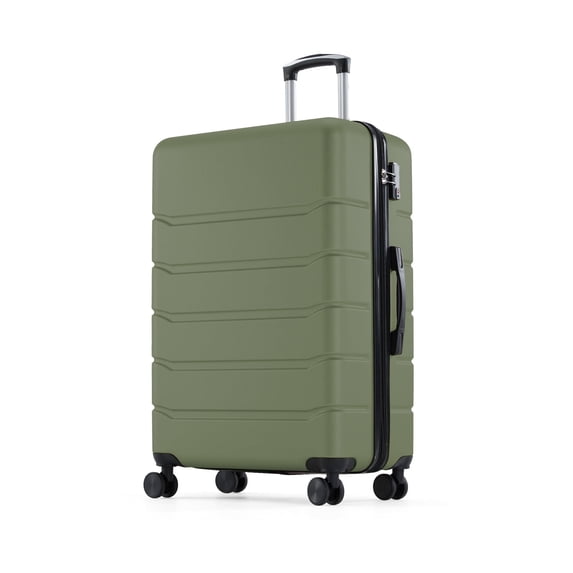 edx Hardside Carry on Luggage with Spinner Wheels, Hard Shell ABS Suitcase, 20-Inch Lightweight Expandable Rolling Luggage, Green
