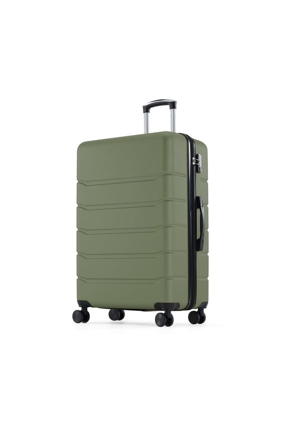 Hardside Carry on Luggage with Spinner Wheels, Hard Shell ABS Suitcase, 20-Inch Lightweight Expandable Rolling Luggage, Green