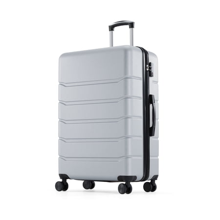edx Hardside Carry on Luggage with Spinner Wheels, Hard Shell ABS Suitcase, 20-Inch Lightweight Expandable Rolling Luggage, Light Gray
