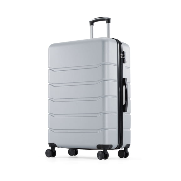 edx Hardside Carry on Luggage with Spinner Wheels, Hard Shell ABS Suitcase, 20-Inch Lightweight Expandable Rolling Luggage, Light Gray
