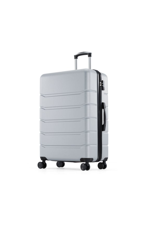 Hardside Carry on Luggage with Spinner Wheels, Hard Shell ABS Suitcase, 20-Inch Lightweight Expandable Rolling Luggage, Light Gray