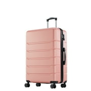 edx Hardside Carry on Luggage with Spinner Wheels, Hard Shell ABS Suitcase, 20-Inch Lightweight Expandable Rolling Luggage, Pink