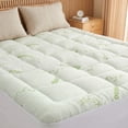 thumbnail image 1 of edx Queen Mattress Protector, Thickened Mattress Pad with Bamboo Fiber Viscose Filling, Breathable, Soft, Cooling,Green, 60" x 80", 1 of 10