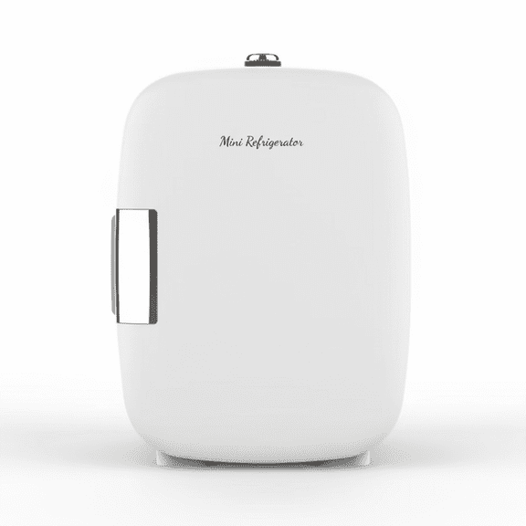 edx Mini Fridge, Compact Refrigerator & Small Cosmetics Cooler for Skincare, Food, Drinks, White