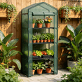 thumbnail image 1 of edx Mini Greenhouse for Outside & Indoor Use, Portable Green House, 30 in Multi-Tier Plant Growing Rack with PE Cover, Green, 1 of 7