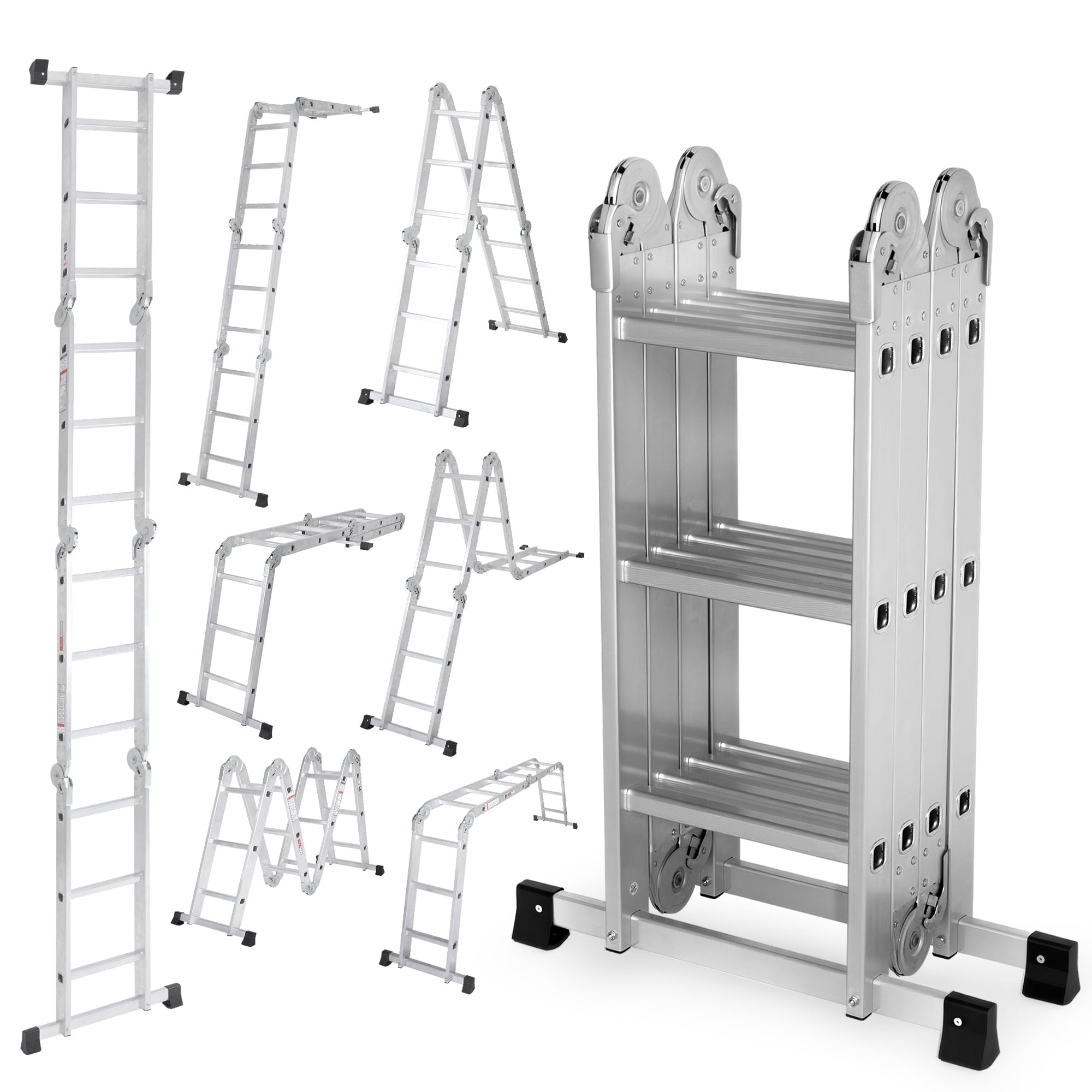 edx Multi-Purpose Folding Telescoping Ladder - Aluminum Alloy, 330LBS ...