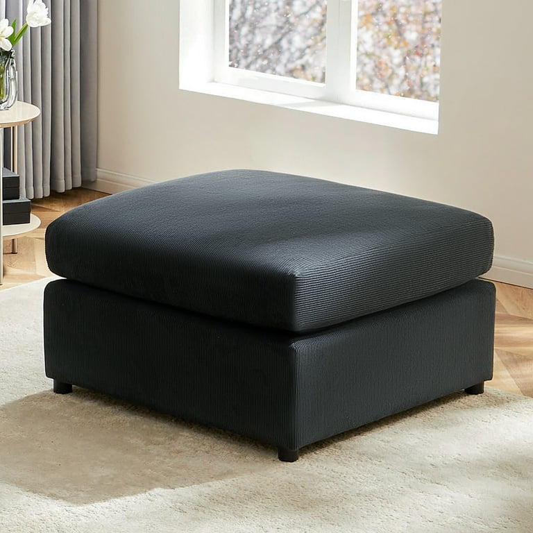 Edx Living Room Fabric Square Ottoman for Modular Sectional Edx Living Room Fabric Square Ottoman for Modular Sectional