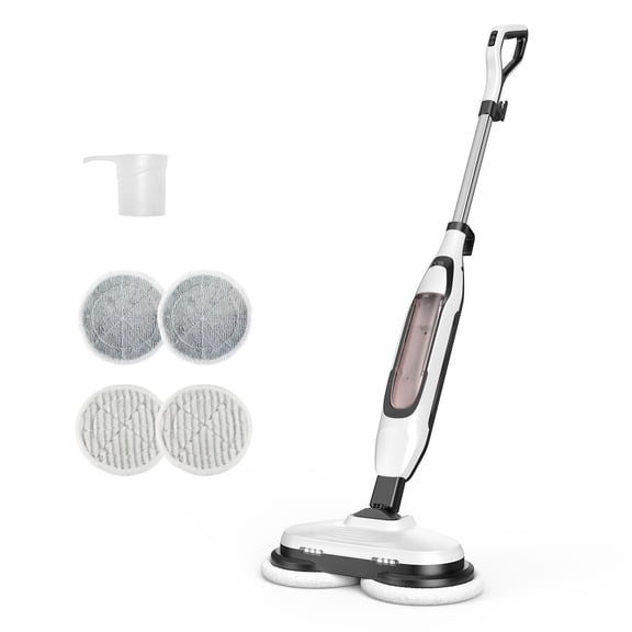 edx Steam Mop, Floor Steamer with 4 Cleaning Modes, for Hardwood Floors & Tile, White