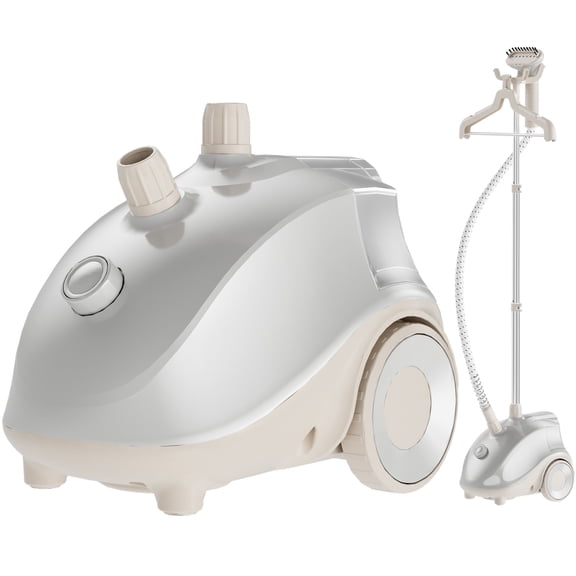 edx Standing Garment Steamer with 1.8L Water Tank, Light Gray Khaki