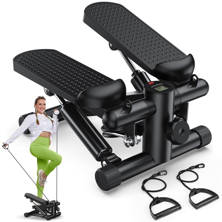 edx Steppers for Exercise, Mini Home Fitness Step with Resistance