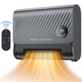 thumbnail image 1 of edx Wall Heater, 1500W Indoor Space Heater, Includes Adjustable Thermostat, 3 Heating Modes, 12-Hour Timer, Gray, 1 of 7