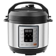 thumbnail image 1 of edx 3 Quart Electric Pressure Cooker,Multi-Function Features Stainless Steel Pot with 8 Functional Modes & Programmable Timer, Silver, 1 of 10