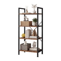 EDX Multi-Purpose 4-Tier Industrial Bookcase (Rust Brown) only .99: eDeal Info