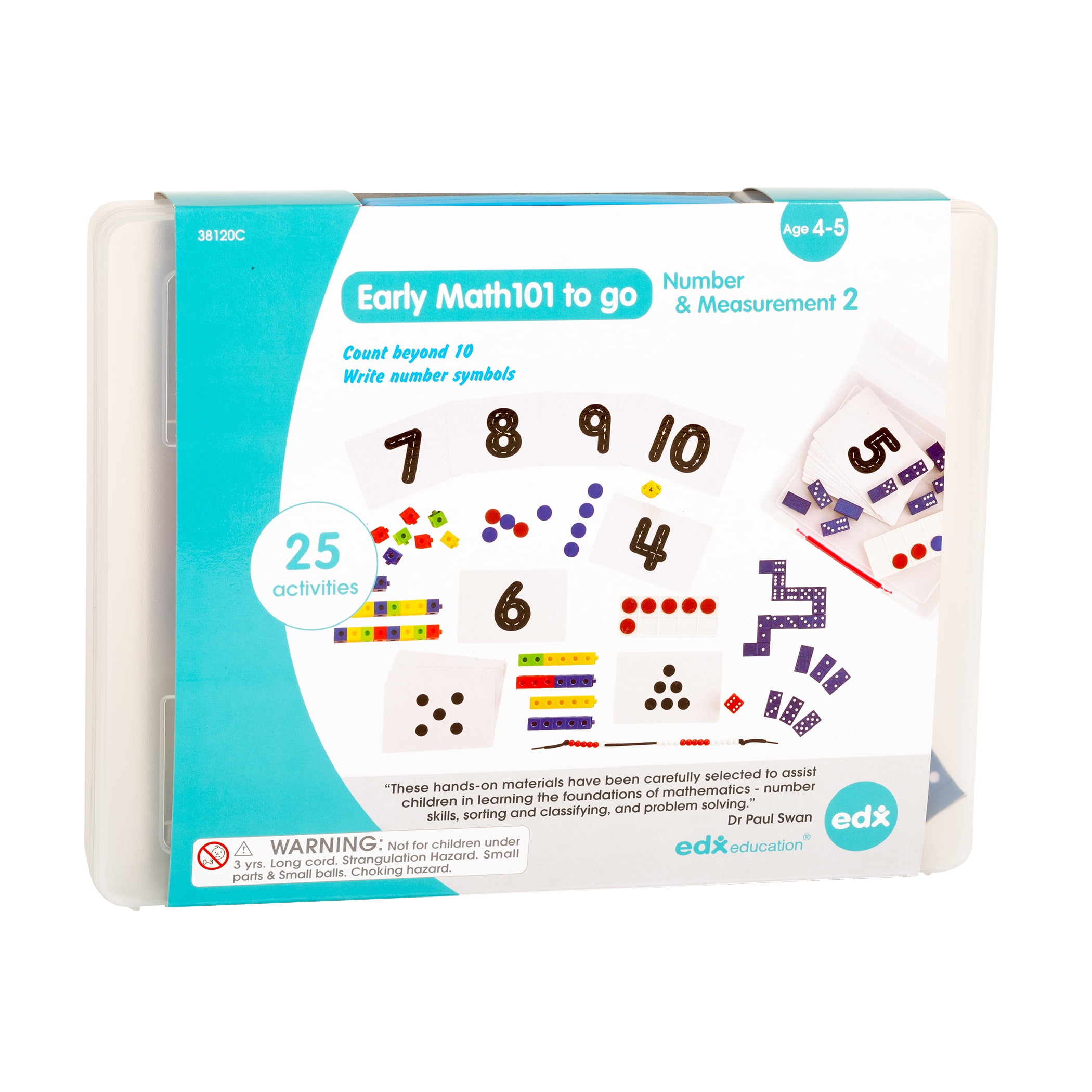EdxEducation Early Math101 To Go - Ages 5-6 - Geometry & Problem Solving - In Home Learning Kit For Kids Homeschool Math Resources With 25 Guided Activities