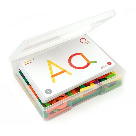 edxeducation GeoStix Letter Construction Set - 200 Connecting Sticks - 50 Activities