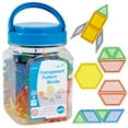 edxeducation Transparent Pattern Blocks Mini Jar Set of 120 Plastic
