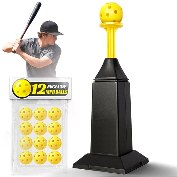 ee Popper with 12 mini balls: a 40-inch pop-up tee for baseball and softball swing training. Perfect for pitcher-free practice, ideal for all players