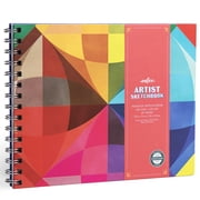 eeBoo Artist Sketchbook - Rainbow - 80 Pages of High-Quality Paper, 160 GSM, 108 Lbs, 9.5 x 7.5" Wire-Bound Hardcover Drawing Book w/ Colorful Cover