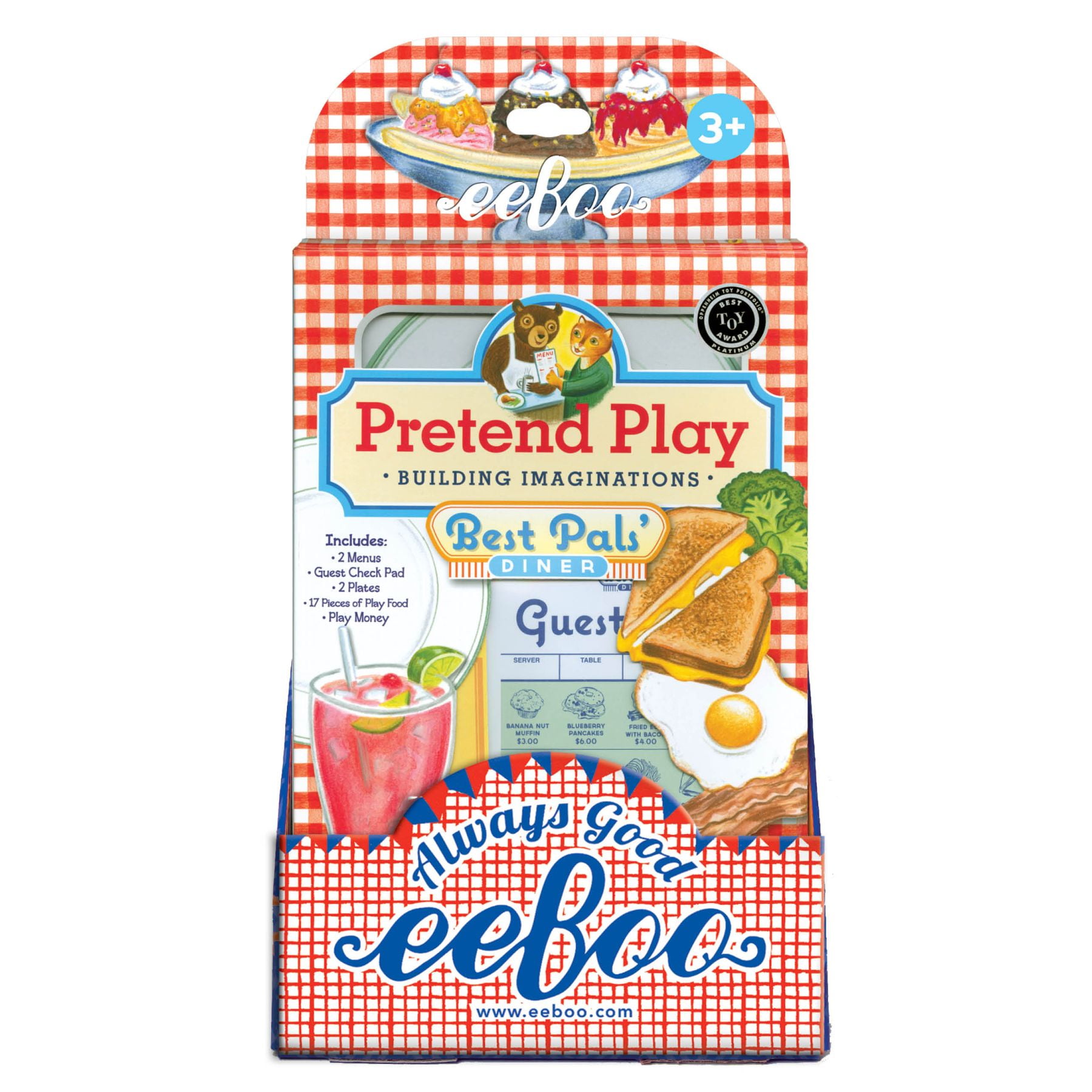 eeBoo Best Pals Diner Set Classroom Pretend Play Props Walmart