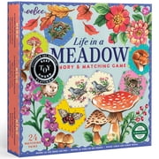 eeBoo Memory & Matching Game - Life in a Meadow - Classic Concentration Play, Woodland Nature Animals & Flora, 24 Tile Pairs, Skill Building, Kids 3+