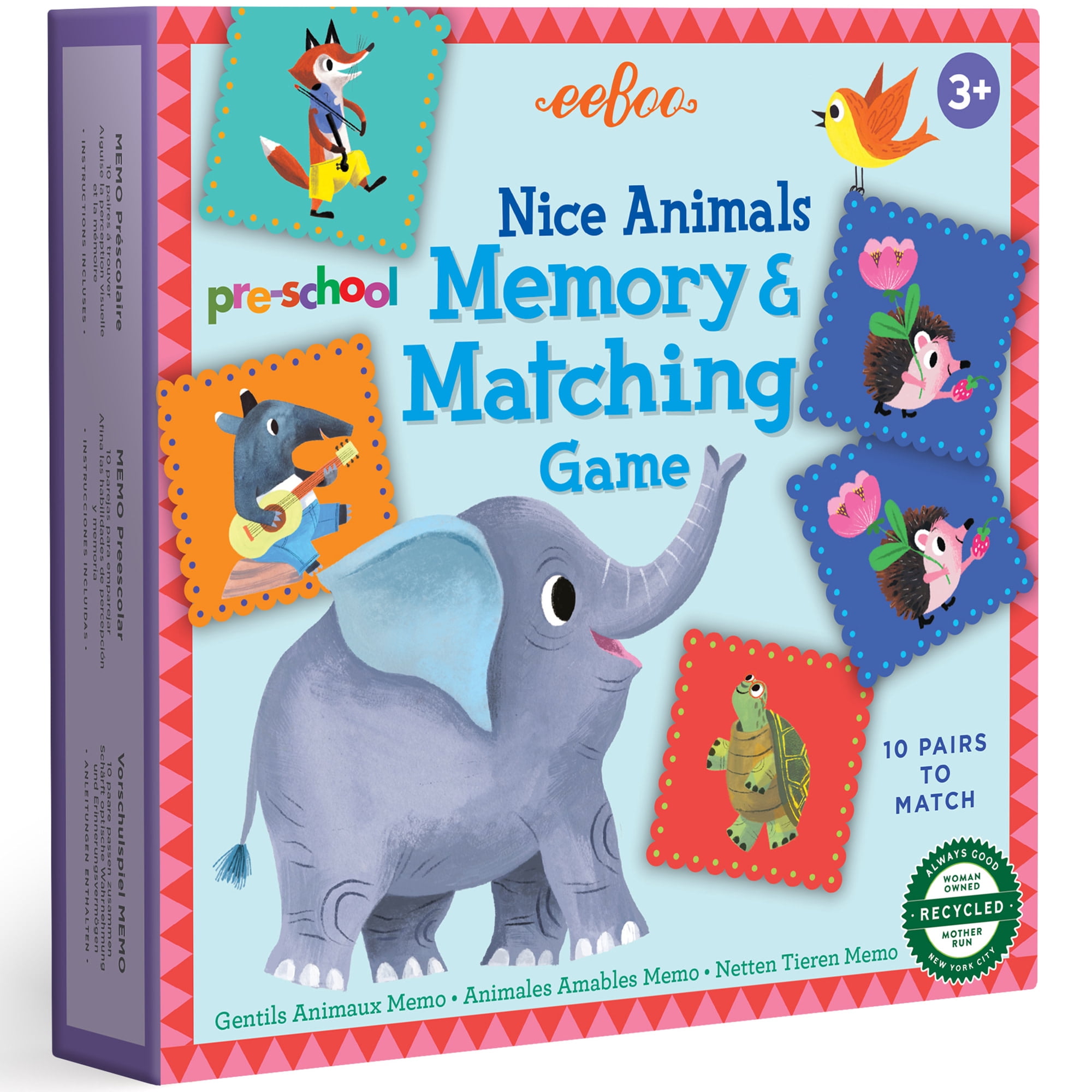 eeBoo Nice Animals Preschool Memory and Matching Game/ ages 3 ...