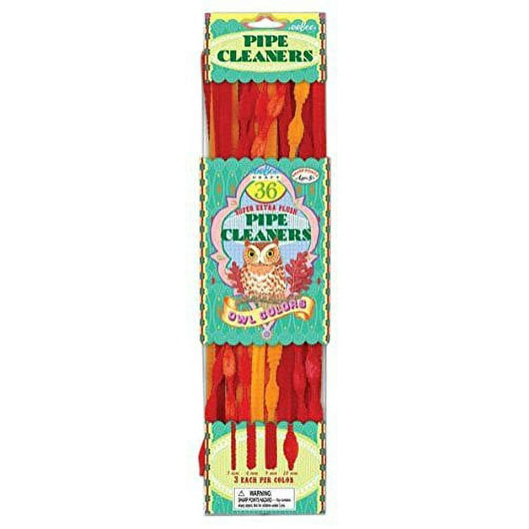 eeBoo Owl Orange and Red Pipe Cleaners Craft Kit