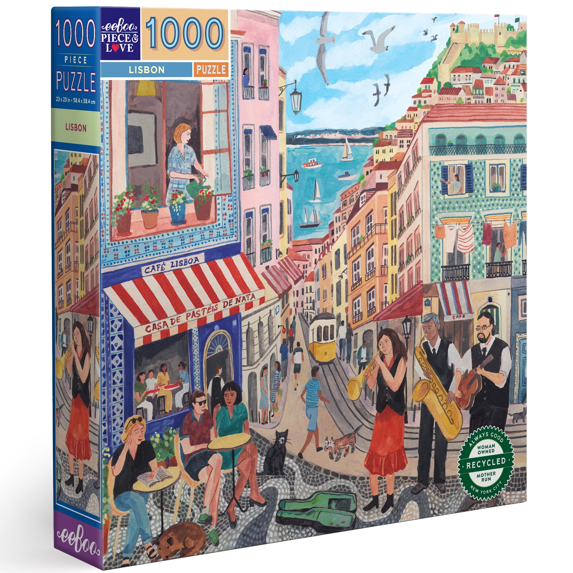 eeBoo Piece & Love: Lisbon - 1000 Piece Puzzle - Adult Square Jigsaw ...