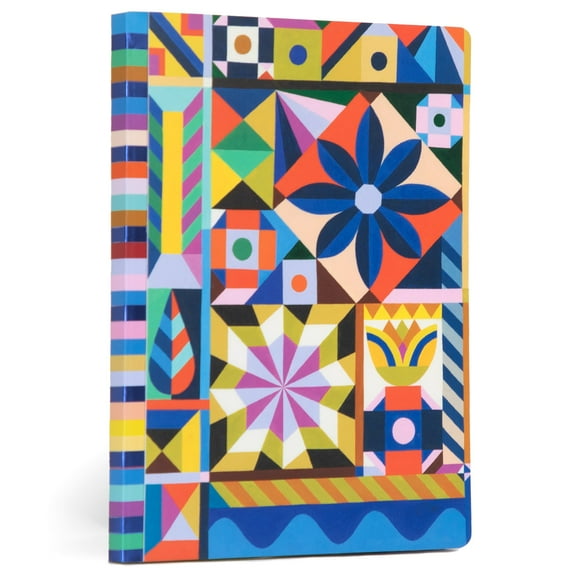 eeBoo Piece & Love: Starlight Pinwheels Gilded Journal - Adult Diary Book, Journaling, Sketching, 112 Dotted & Lined Pgs, High-Quality Acid-Free Paper