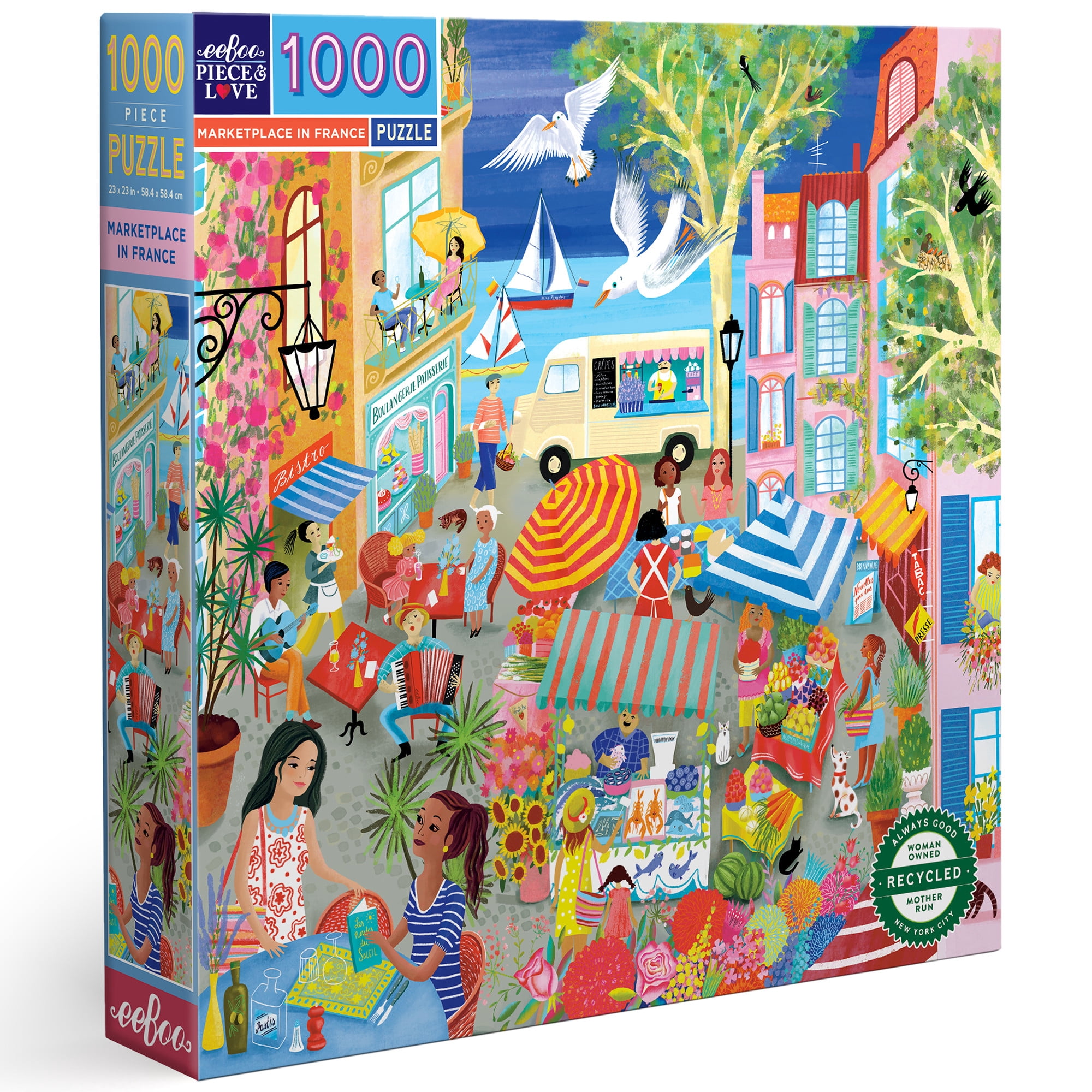 eeBoo Piece and Love Marketplace in France 1000 Piece Square Adult ...