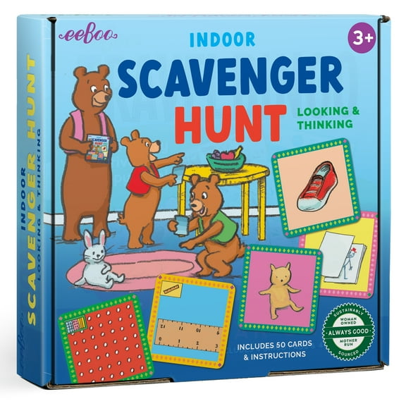 eeBoo Scavenger Hunt Indoors Game, a "finding" game that develops observational and analytical skills, 3 Years and Up.