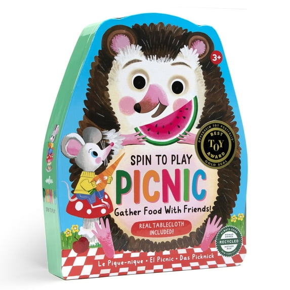 eeBoo: Spin To Play Picnic - Game for Kids, Gather Food With Friends, Preschool, Ages 3+, 2-4 Players, 15-25 Min Playing Time