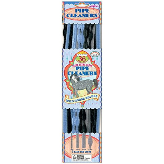 eeBoo Wild Horse Blue Pipe Cleaners Craft Kit