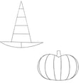 thumbnail image 1 of een Metal Wreath Frame Witch Hat Pumpkin Shaped DIY Door Hanging Decor Fall Autumn Farmhouse Decoration 25x20cm 34x32cm"}, 1 of 6