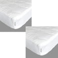 thumbnail image 1 of effe bebe Waterproof Crib Mattress Cover, with a 230 Count cotton top, quilted polyfill padding and a skirt that contains a non-woven waterproof laminated film backing - 2 Pack, 1 of 3