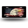 thumbnail image 1 of effect Eagle and Flag Front License Plate, Funny Standard Plates Personalized Novelty Decorative For Men/Women/Boys/Girls Car 6×12 Inch, 1 of 7