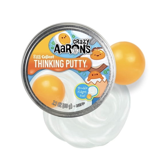 egg-cellent crazy arron thinking putty, sensory fidget for all ages