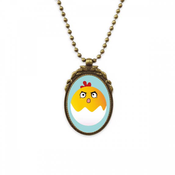 egg cry lovely happy antique necklace brass vintage pendant keychain