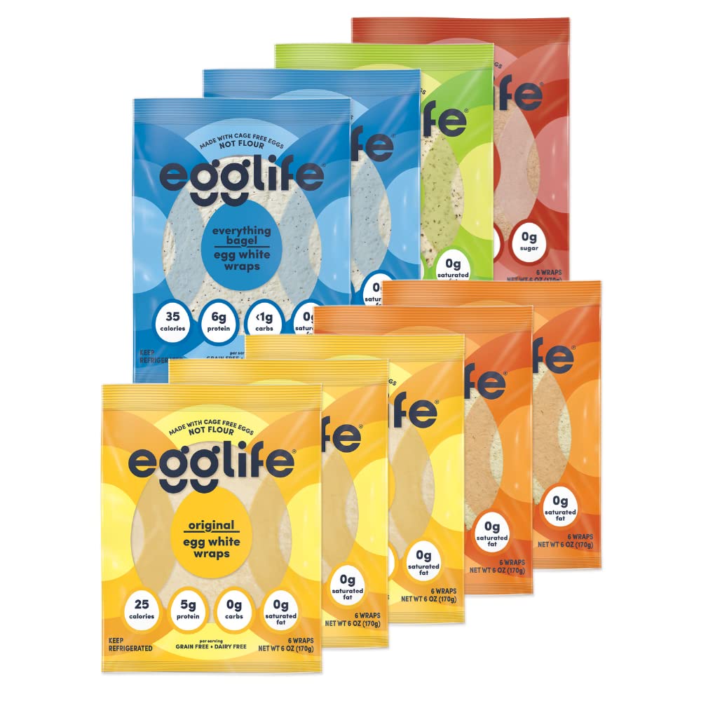 egglife Foods, Stock Up Variety Pack, 54 Total Wraps (9 6 Packs) 3