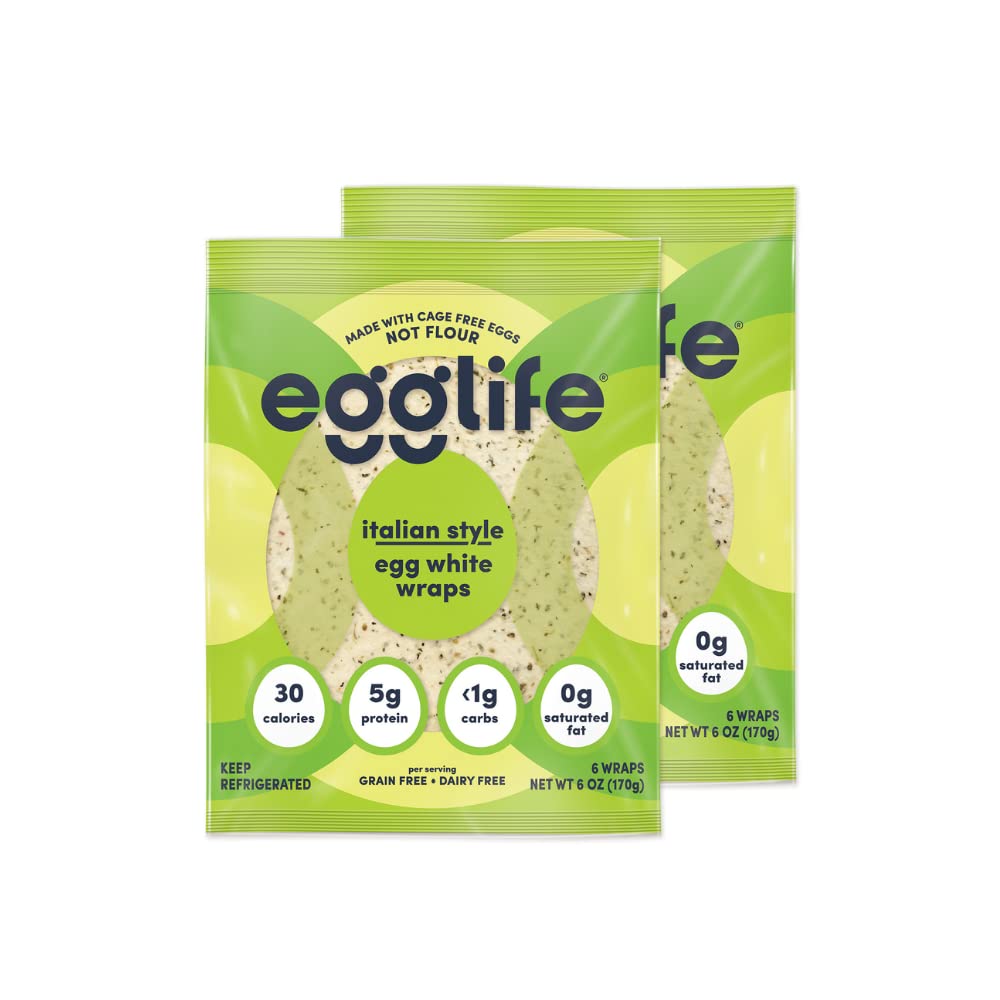 egglife egg white wraps, Italian, Egg White Wraps, 12 Total Wraps (26