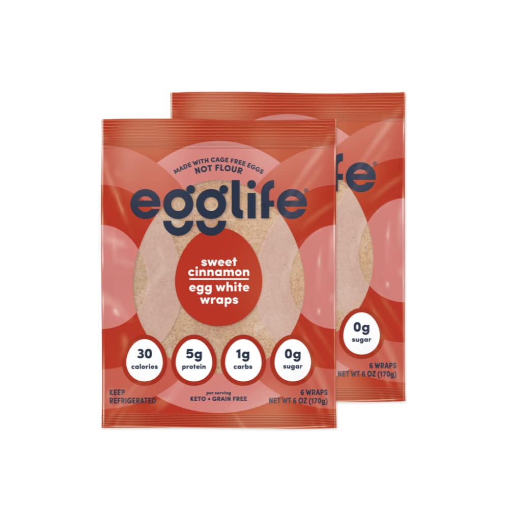 egglife egg white wraps, Sweet Cinnamon, Egg White Wraps, 12 Total