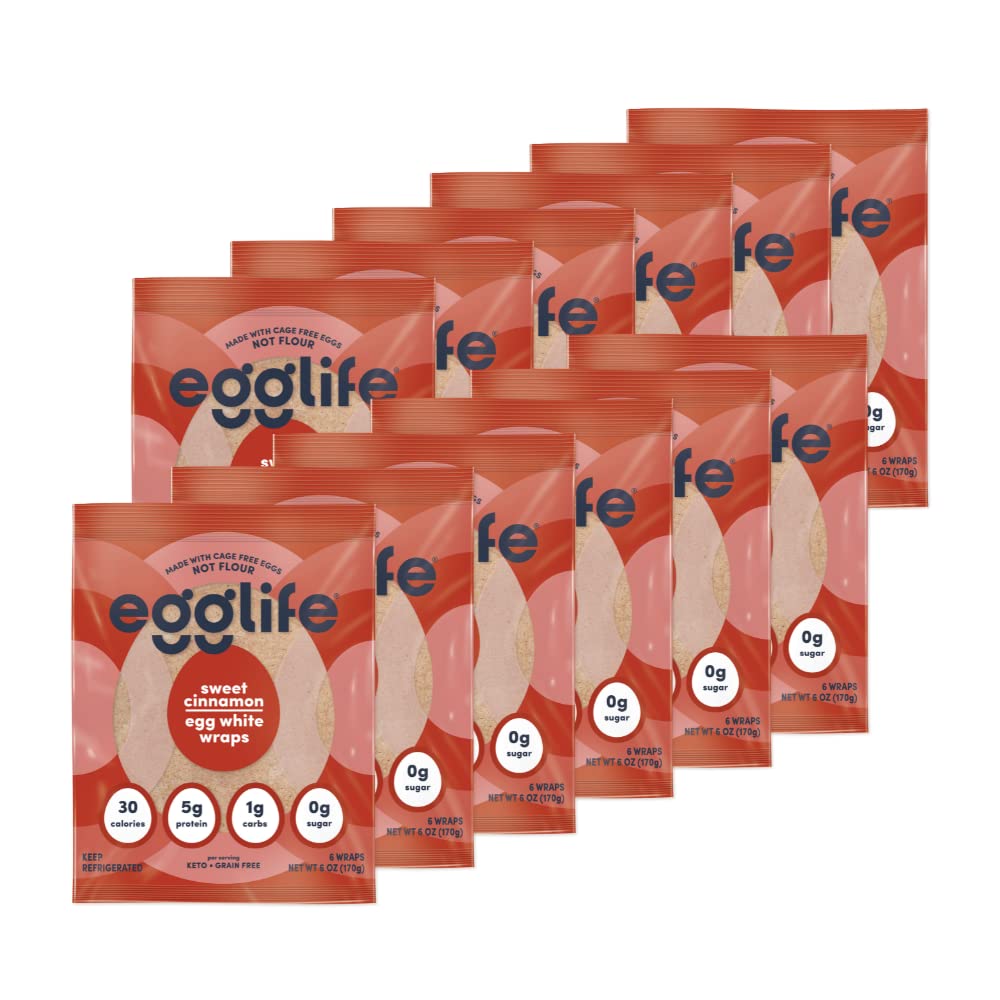 egglife egg white wraps, Sweet Cinnamon, Egg White Wraps, 72 Total
