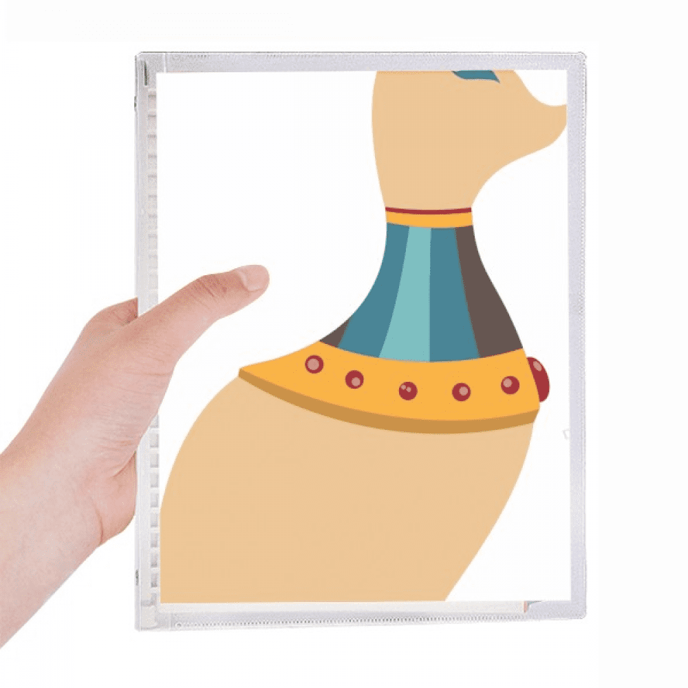 egypt cat totem illustration pattern notebook loose diary refillable journal statiry