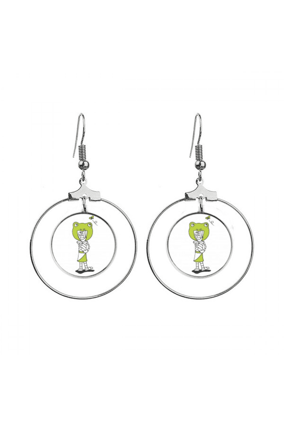 egypt frog hat earrings dangle hoop jewelry drop circle
