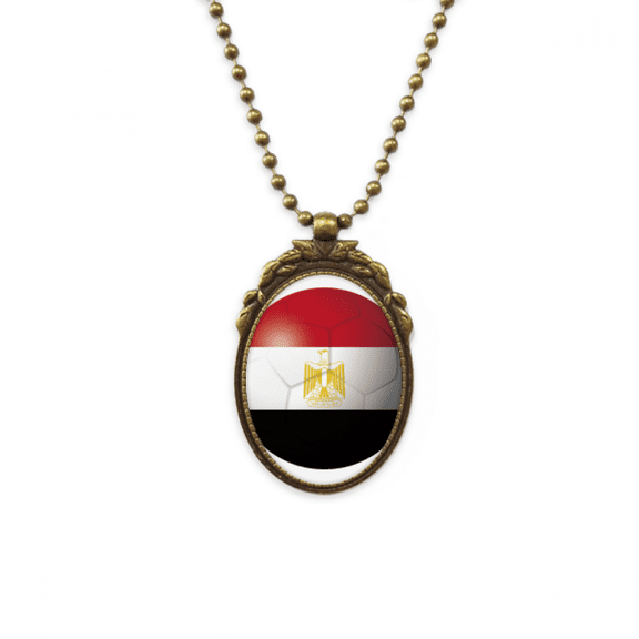 egypt national flag soccer football antique necklace vintage bead pendant keychain