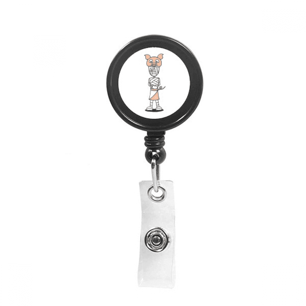 egypt  pig hat Retractable Keychain Badge Holder ID Badge