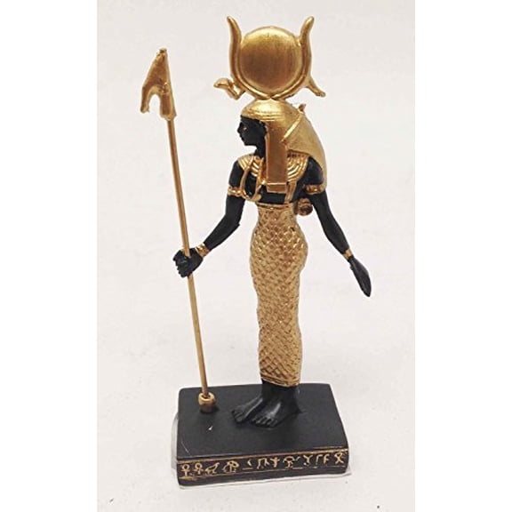 egyptian goddess of motherhood hathor statue small doll house miniature 3"