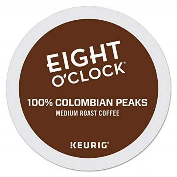 eight o'clock coffee colombian peaks keurig single-serve k-cup pods, medium roast coffee, 96 count