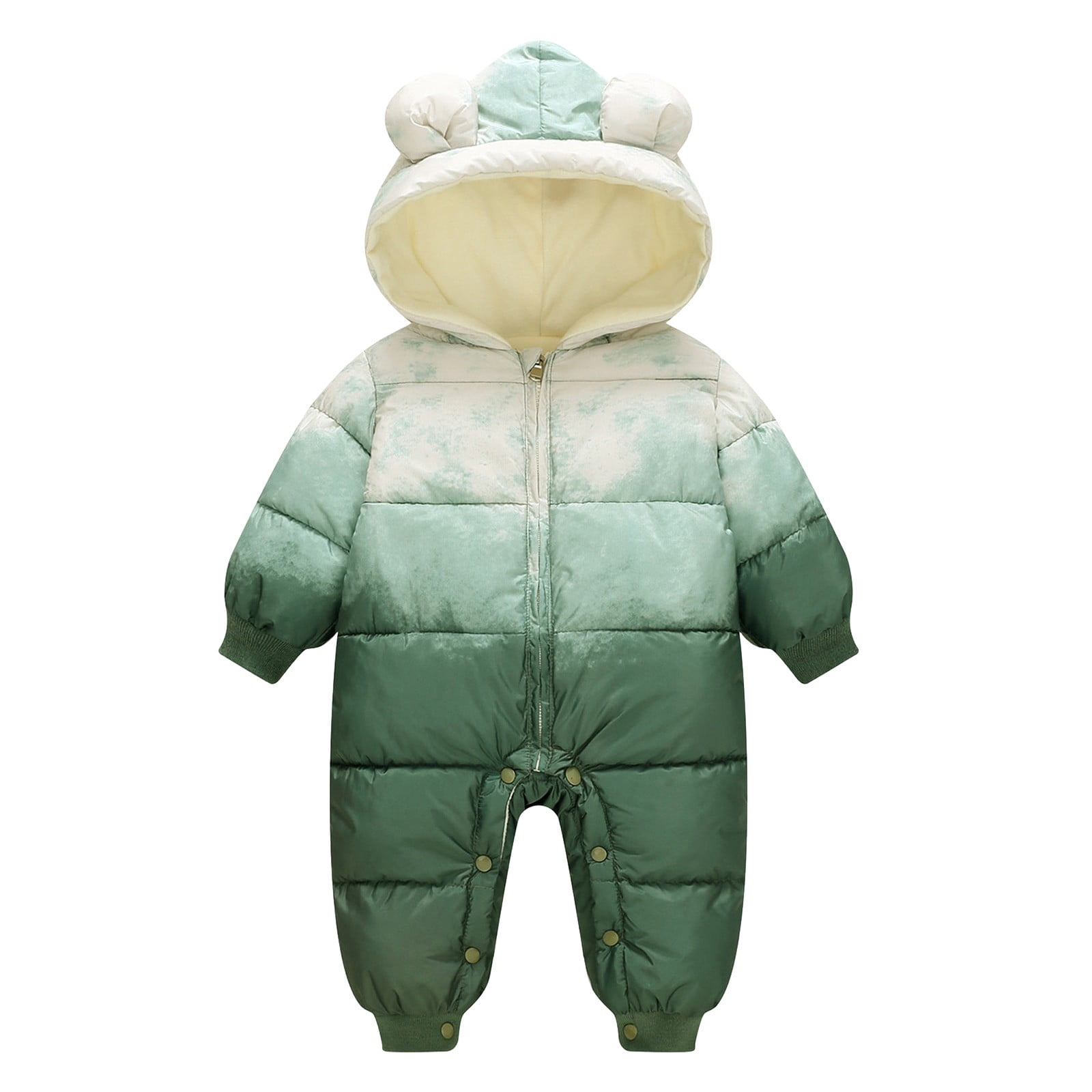 eileial Baby Boy Sleep and Play Pajamas Toddlers and Baby Girls' Loose-Fit Polyester Footed Pajamas,Green 3-6 Months
